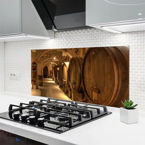Panel nad blat kuchenny Drewniane Beczki W Starym Stylu