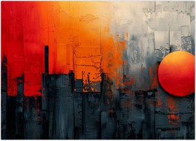 Obraz - Abstrakcyjny obraz miasta (70x50 cm)