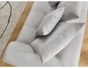 Jasnoszara sofa z tkaniny szenilowej 237 cm Whesley – Bobochic Paris