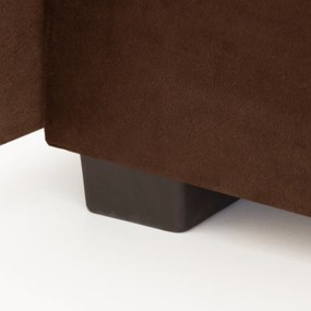 Sofa z Funkcją Spania PORTO Wersalka Rozkładana Dwuosobowa Ciemnobrązowa Nowoczesna do Salonu