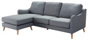 Sofa narożna Venuste denim blue/brown