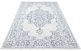 Niebiesko-kremowy dywan odpowiedni na zewnątrz NORTHRUGS Tilos, 80x150 cm