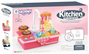 Woopie zlewozmywak 2w1 kuchnia dla dzieci różowa