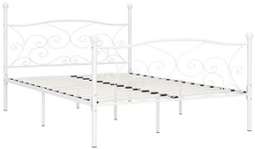 Białe metalowe łóżko w stylu retro 200x200 cm - Donner