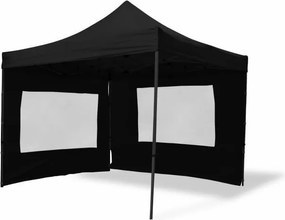 Pawilon ogrodowy PROFI rozkładany 3 x 3 m - czarny, 4 ściany