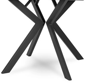 Stół Okrągły Rozkładany LUKAS 100-250 cm Dąb Złoty Nowoczesny Loft