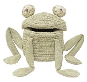 Zielony tekstylny dziecięcy kosz na zabawki ø 15x15 cm Mini Fred the Frog – Lorena Canals