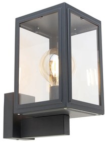 Zewnetrzna Inteligentna lampa ścienna szara w komplecie z inteligentną żarówką G95 - Sutton Up Rustykalny / Vintage Oswietlenie zewnetrzne