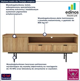 Szafka pod telewizor na nóżkach 150 cm hikora naturalna F2-P45