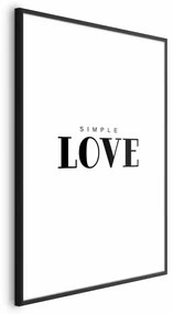 Plakat Simple Love 21x30 cm z ramą czarną bez marginesu ARTGEIST B