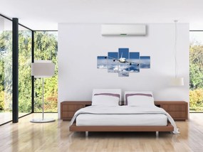 Obraz - Samolot w chmurach (125x70 cm)