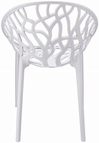 Białe ażurowe krzesło nowoczesne G4-D02