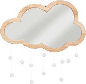 Atmosphera - Dziecięce lustro ścienne CLOUD 40x36 cm, drewno kauczukowe