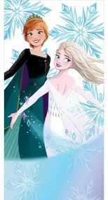 Ręcznik kąpielowy dla dzieci Kraina lodu Księżniczki Anna i Elsa, 70 x 140 cm