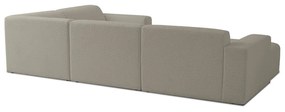 Jasnobrązowy narożnik z materiału bouclé (w kształcie litery U) Roxy – Scandic