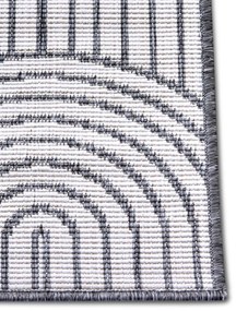 Dywan zewnętrzny dwustronny Pangli srebrno-kremowy 80 cm x 150 cm