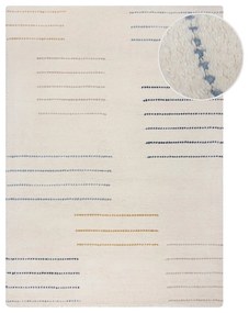 Kremowy wełniany dywan tkany ręcznie 120x170 cm Dottie Geometric – Flair Rugs