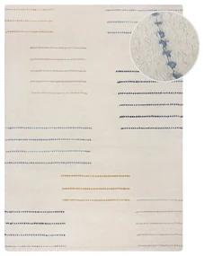 Kremowy wełniany dywan tkany ręcznie 120x170 cm Dottie Geometric – Flair Rugs