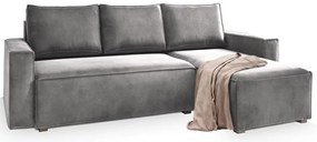 Rozkładana narożna sofa CAVELO, jasnoszara, uniwersalna