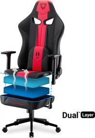 Fotel do grania dla młodzieży Diablo X-Player 2.0 Small Size, karmazynowo-antracytowy