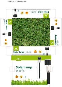 Happy Green Solar LED lampion do wbicia, srebrny,31 cm