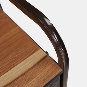 Komoda z szufladami z tkaniny HAZEL TYP 3, brązowy, XL