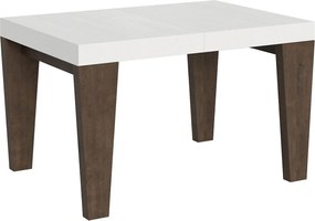Stół rozkładany 90x130/234 cm Spimbo Mix Blat jesionowy biały - Nogi orzechowe