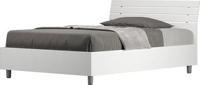 Łóżko bez stelaża 120x190 Nachylony zagłówek z listwami frassino biała Ankel