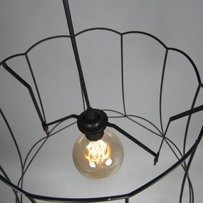 Retro lampa wisząca czarna 50 cm - Granny Frame