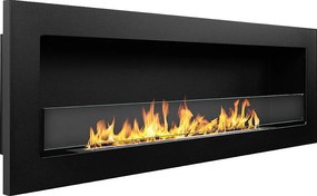 LIVORNO 120 Czarny Biokominek Ścienny Do Wbudowy 120x40