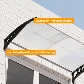 Daszek ochronny Outsunny, Odporny na UV i wodę, 90x150x25cm, Biały