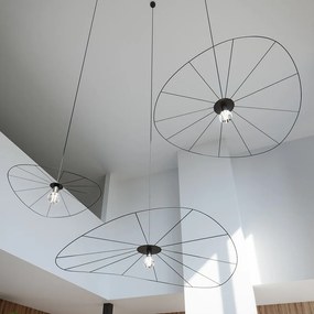 Czarna lampa wisząca ø 140 cm Elliot – Sollux