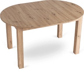 Okrągły stół rozkładany Harry 102-142 cm do małej jadalni, dąb artisan