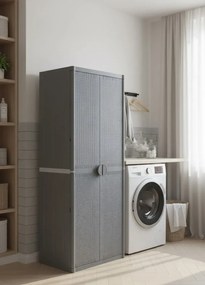 Szara szafa gospodarcza dwudrzwiowa S2-A34