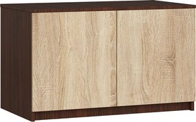Nadstawka na szafę AKORD S90 Wenge 90 cm 2 drzwi kolor Dąb Sonoma mat 2 półki 90x51x55 cm