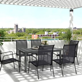 Outsunny Rozszerzany Stół Ogrodowy z Aluminium 160/220x90 cm Odporny na Warunki Atmosferyczne, Szary