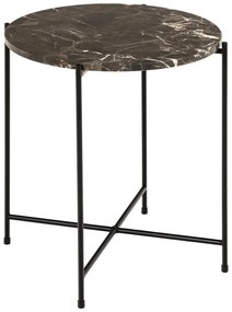 Okrągły stolik z marmurowym blatem ø 42 cm Avila – Actona