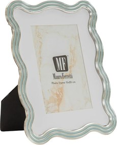 Metalowo-szklana ramka stojąca w jasnoniebiesko-srebrnym kolorze 17,5x22,5 cm Elizabeth – Mauro Ferretti