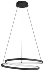 Czarna lampa wisząca LED ø 55 cm RUOTALE – EGLO