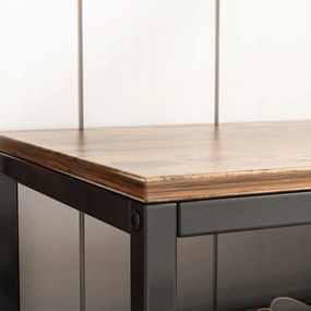 Szafka na buty – 100 x 30 x 45 cm, styl industrialny loft, z 2 półkami