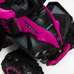Leżaczek Baby Mix Mega z prowadnicą, różowy