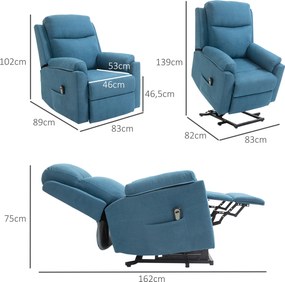 HOMCOM elektryczny fotel telewizyjny z funkcją podnoszenia i wsparcia przy wstawaniu wygodny i praktyczny | Aosom PL