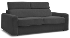 Ciemnoszara sztruksowa rozkładana sofa 215 cm Monaco – Bobochic Paris