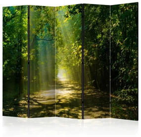 Parawan jednostronny Pejzaże 225x172 cm 5-częściowy zielony ARTGEIST B