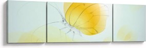 Obraz - Żółty motyl (170x50 cm)