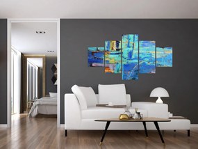 Obraz - Abstrakcyjny obraz olejny (125x70 cm)