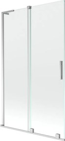 Mexen Velar L parawan nawannowy 2-skrzydłowy rozsuwany 110 x 150 cm, transparent, chrom - 896-110-003-01-01