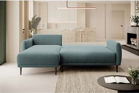 Narożnik BONO z funkcją spania Drewniane nóżki Eleganckie podłokietniki Głębokie siedzisko Lewa strona Barrel 72