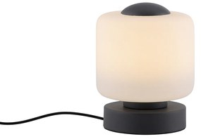Lampa stołowa ciemnoszara z wbudowanym LED o 3-stopniowej regulacji jasności dotykowej - Mirko Nowoczesny Oswietlenie wewnetrzne