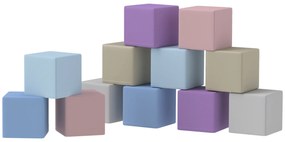 HOMCOM Zestaw miękkich klocków dla dzieci, zabawki do wspinaczki i raczkowania, pianka EPE, ekoskóra, 20 cm